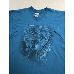 Vintage Carolina Panthers Shirt Men's 2XL Pro Player Blue‎ Single Stitch 90s